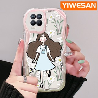 เคสโทรศัพท์มือถือแบบนิ่ม ใส ลายดอกไม้ เด็กผู้หญิง สีครีม หลากสี สําหรับ Realme 8 5G 8s 5G Q3i V13 5G Narzo 30 Q3