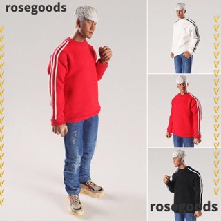 Rosegoods1 เสื้อฮู้ดดี้ ผ้าฝ้าย ขนาดเล็ก 1/6 สําหรับตุ๊กตา 12 นิ้ว