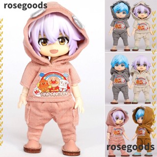 Rosegoods1 เสื้อผ้าตุ๊กตาแฟชั่น 4 สี อุปกรณ์เสริมตุ๊กตา Obitsu 11 Ob11