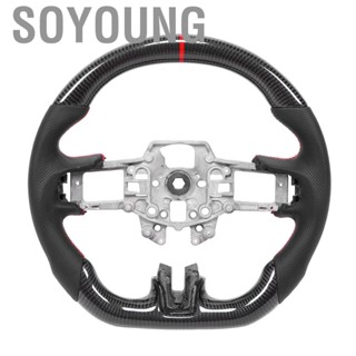 Soyoung carbon steering wheel 100% brand new superb craftsmanship nappa perforated leather red stitching