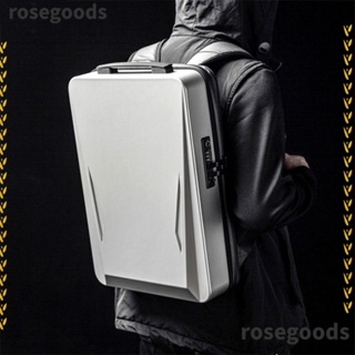 Rosegoods1 กระเป๋าเป้สะพายหลัง ใส่แล็ปท็อป Tsa Lock 17.3 นิ้ว พอร์ต Usb Pc เปลือกแข็ง สําหรับผู้ชาย