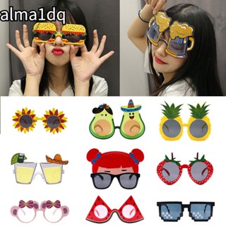 Alma1dq แว่นตากันแดด ลายไอศกรีม พร็อพถ่ายรูปเซลฟี่ สําหรับตกแต่งวันหยุด