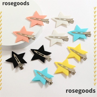 Rosegoods1 กิ๊บติดผม โลหะ รูปดาว จระเข้ เครื่องประดับผม สไตล์เกาหลี สําหรับผู้หญิง 20 ชิ้น