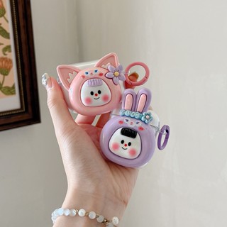 เคสหูฟัง แบบใส ลายกระต่าย Lina Belle 3D สําหรับ Airpods 1 2 3 Pro Pro2