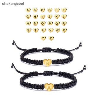 Shakangcool สร้อยข้อมือเชือกถัก แฮนด์เมด ลายตัวอักษร A-Z 26 ตัว ปรับได้ เครื่องประดับ สําหรับผู้หญิง และผู้ชาย