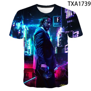 เสื้อยืด พิมพ์ลายภาพยนตร์ John Wick สไตล์สตรีท 2022