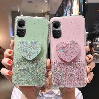 OPPO Reno10 Pro Pro+ ProPlus A98 A78 Reno8 T 5G Reno 10 10Pro Plus 10Pro+ 10ProPlus 8T Reno8T Bling TPU Case Glitter Sparkling Soft Silicone Cover Luxury Sequins Shell Crystal Flexible Shiny Casing Skin + POP Socket Stand