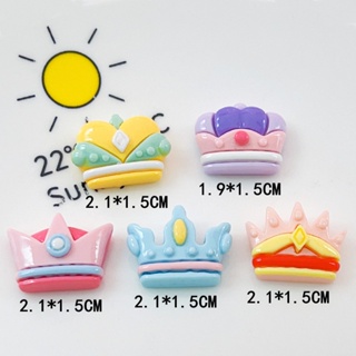 [2 #] Jibbitz Crocs ใหม่ กิ๊บติดผมเรซิ่น รูปมงกุฎ แฮนด์เมด DIY อุปกรณ์เสริม สําหรับเด็ก QP