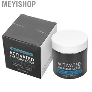 Meyishop Charcoal Scrub  Softens Cuticles Nourishing Exfoliating Body 150g Safe Moisturizing for Travel Daily Skin Care