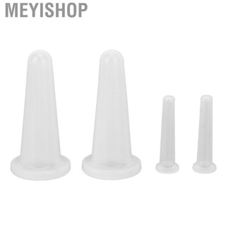 Meyishop 4x Cupping  Set Silicone  Vacuum Suction White Facial CHW