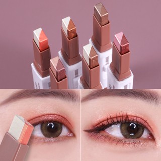 Spot second hair# ramera two-color lazy eye shadow stick pens Pearl a touch of flash powder waterproof large ground color factory direct sales 30528cc