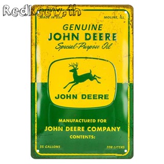 Redkeev™ ป้ายโลหะดีบุก ลาย John Deere สไตล์เรโทร สําหรับตกแต่งผนังบาร์ ผับ คาเฟ่ ผับ คลับ