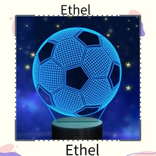 Ethel1 โคมไฟตั้งโต๊ะ LED ลายฟุตบอล 16 สี ของขวัญคริสต์มาส