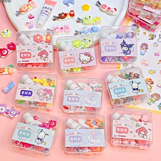 [พร้อมส่ง] ชุดของเล่น DIY วัสดุทำมือ Sanrio สติ๊กเกอร์การ์ตูนน่ารัก กาว ครีม เจล ชุดสำหรับทำกิ๊ฟติดผม ชุดพวงกุญแจ สำหรับของขวัญวันเกิดเด็ก