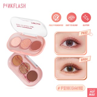 PINKFLASH Eyeshadow Palette High Colour Rendering Long-lasting Waterproof 3-color Pink Girly Eyeshadow [hotmax]