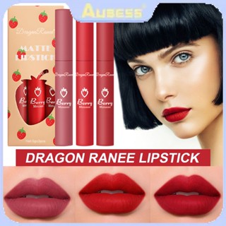 Dragon Ranee 3pcs Velvet Matte Glaze Waterproof Non-marking Lipstick Long Lasting Rouge Make Up Set TECH3