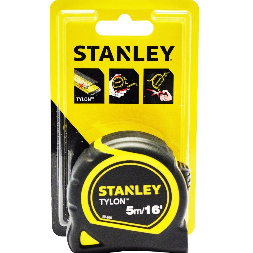 GlobalHouse STANLEY ตลับเมตร หุ้มยาง 5เมตร รุ่น TYLONTAPE สินค้าของแท้คุณภาพดี