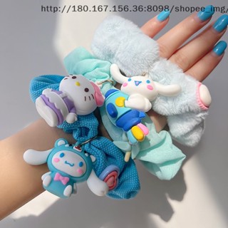 Yescont ยางรัดผม ขนาดใหญ่ ลายอนิเมะ Kuromi Cinnamoroll Sanrio น่ารัก สําหรับเด็กผู้หญิง