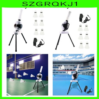 [szgrqkj1] เครื่องปล่อยแบดมินตันอัตโนมัติ 6 ชิ้น สําหรับเด็ก