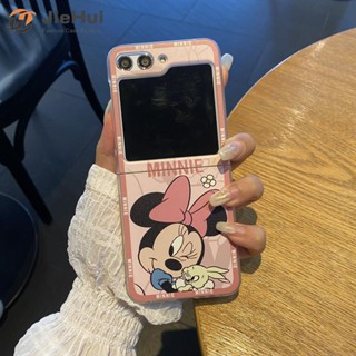 Jiehui เคสโทรศัพท์มือถือ PC ลายมิกกี้ มินนี่เมาส์ สีขาว สําหรับ Samsung Z Flip5