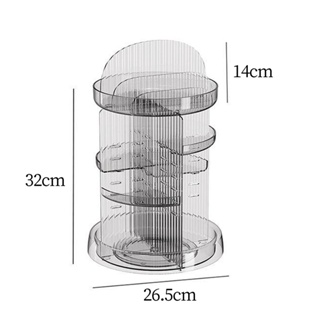 [mibum01eb] ชั้นวางเครื่องสําอาง หมุนได้ สําหรับห้องนอน สํานักงาน