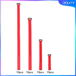 [dolity] ตะขอไนล่อน ทนทาน ใช้ซ้ําได้ สําหรับจัดระเบียบสายรัด 10 ชิ้น