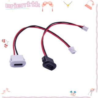 Orienttk ปลั๊กแจ็ค 2Pin ตัวเมีย TYPE-C ซ็อกเก็ตชาร์จ USB กันน้ํา 2P USB 2.0 พร้อมสายเคเบิล