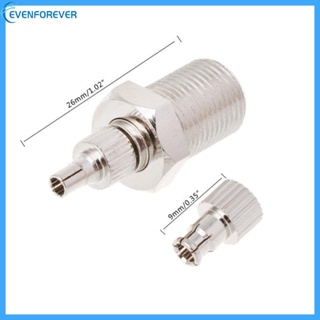 Ev F Female To TS9 CRC9 Male Plug Coaxial อะแดปเตอร์เชื่อมต่อ RF ชุบนิกเกิล