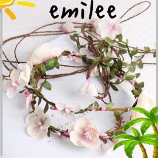 Emilee ที่คาดผม มงกุฎดอกไม้ แฮนด์เมด สไตล์เจ้าหญิง สําหรับงานแต่งงาน