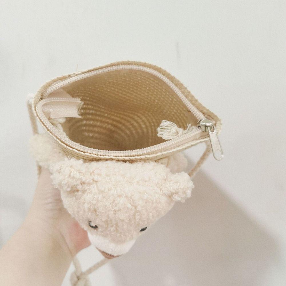 Maile 1PCS กระเป๋าสะพายกระต่ายน่ารักหมีฟางเด็กฤดูร้อน - รูปที่ 3