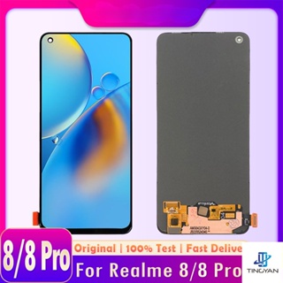 6.4&amp;quot; หน้าจอสัมผัส LCD แบบเปลี่ยน สําหรับ Oppo Realme 8 Realme 8Pro RMX3081 Realme8 RMX3085