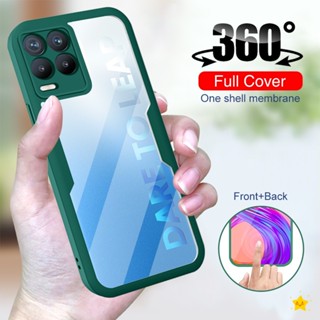 360°Full Body Double Protection Case for Oppo A36 A76 A96 A16 A16S A15 A15S A74 A54 A52 A72 A92 A53 A94 A55 A5 A9 2020 A11X Find X5 Lite Pro Soft Silicone Shockproof Clear Back Cover