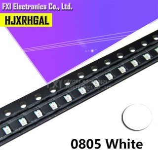 ไดโอดไฟ LED 0805 SMD สีขาว 100 ชิ้น