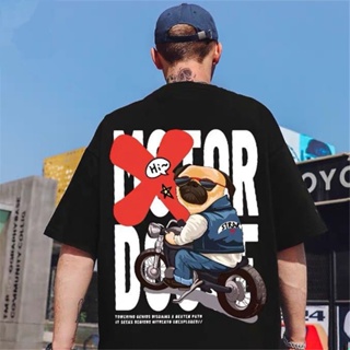 M-8XL Lovers wear European and American style personality cartoon printing round neck short-sleeved T-shirt men and_02