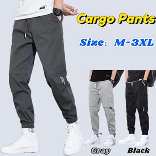 Mens Korean Style Workwear Sports Pants Slim Fit Trousers