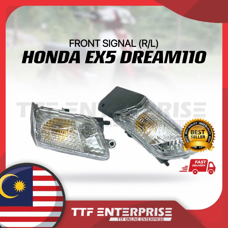 HONDA DREAM110 / EX5 DREAM110 ป้ายหน้า (R/L) CLEAR EX5DREAM110 EX5 DREAM 110 FI