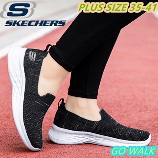 รองเท้าผ้าใบ สลิปออน สีชมพู ม่วง ดํา สําหรับผู้หญิง Skechers_Kasut Kasual Wanita