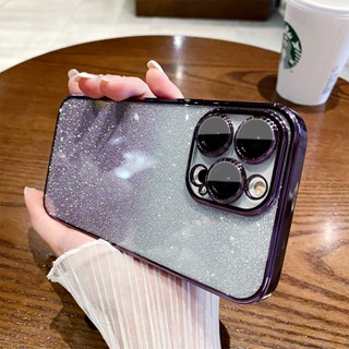 เคสป้องกันโทรศัพท์มือถือ แบบนิ่ม ชุบไฟฟ้า หรูหรา สําหรับ for  iPhone 14 13 12 11 Pro Max X XR XS Max SE 2020 7 8 Plus