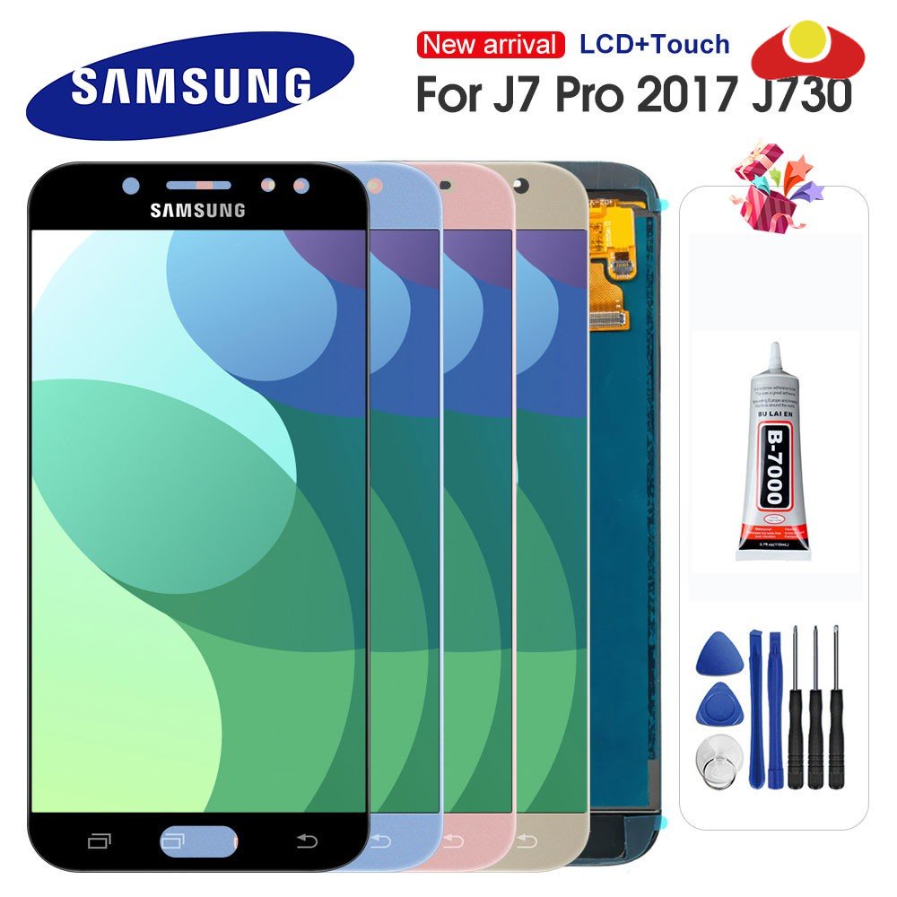 ชุดประกอบหน้าจอสัมผัส LCD ปรับความสว่างได้ สําหรับ Samsung Galaxy J7 Pro 2017 J730 J730F J7