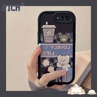 เคส OPPO A3S เคส oppoa3s เคสโทรศัพท์มือถือ TPU ลายการ์ตูนหมีชานม สําหรับ OPPO A3S A5S A3S A12E A5S A7 A12 F9 A31 A53 A83 A5 2020 A9 2020