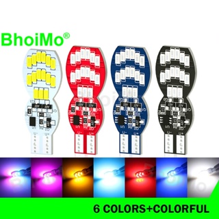 Bhoimo หลอดไฟ led T10 W5W 501 WY5W 30SMD 194 168 3014 DC12V หลากสี สําหรับติดป้ายทะเบียนรถยนต์