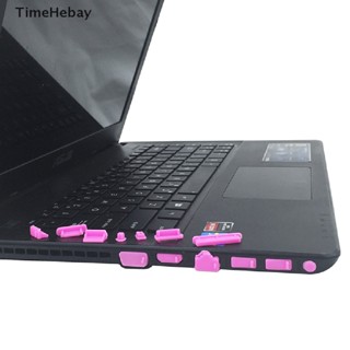 Timehebay จุกปิดซิลิโคน กันฝุ่น USB กันน้ํา หลากสี สําหรับแล็ปท็อป โน้ตบุ๊ก 16 ชิ้น ต่อชุด