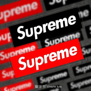 สติกเกอร์สะท้อนแสง ลาย Supreme ป้องกันรอยขีดข่วน แบบสร้างสรรค์ สําหรับตกแต่งรถยนต์ รถจักรยานยนต์