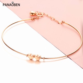 ♥ เครื่องประดับ สร้อยข้อมือ ชุบทอง 14K 585 จี้รูปหัวใจ สีม่วง สีโรสโกลด์ แบบเรียบง่าย หรูหรา สําหรับผู้หญิง สร้อยข้อมือผู้ชาย คริสต์มาส สร้อยข้อมือคู่ สร้อยข้อมือเงินแท้ สร้อยข้อมือทอง สร้อยข้อมือผู้หญิง