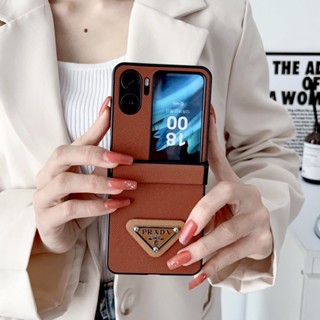 เคสป้องกันโทรศัพท์มือถือหนัง PU ฝาพับ หรูหรา สําหรับ OPPO Find N2 Find N2Flip