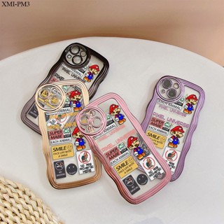 Xiaomi Poco X3 M3 NFC Pro 5G สำหรับ Case Cartoon Super Mario Plating Wavy เคส เคสโทรศัพท์ เคสมือถือ Full Cover Soft Phone Cases Casing