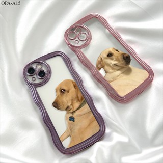 OPPO A15 A15S A16 A17 A17K A31 A33 A53 A54 2020 เคสออปโป้ สำหรับ Case Funny Puppy Plating Wavy เคส เคสโทรศัพท์ เคสมือถือ Full Cover Soft Phone Cases Casing