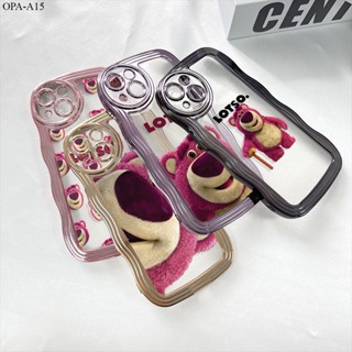 OPPO A15 A15S A16 A17 A17K A31 A33 A53 A54 2020 เคสออปโป้ สำหรับ Case Cartoon Lotso Bear Plating Wavy เคส เคสโทรศัพท์ เคสมือถือ Full Cover Soft Phone Cases Casing