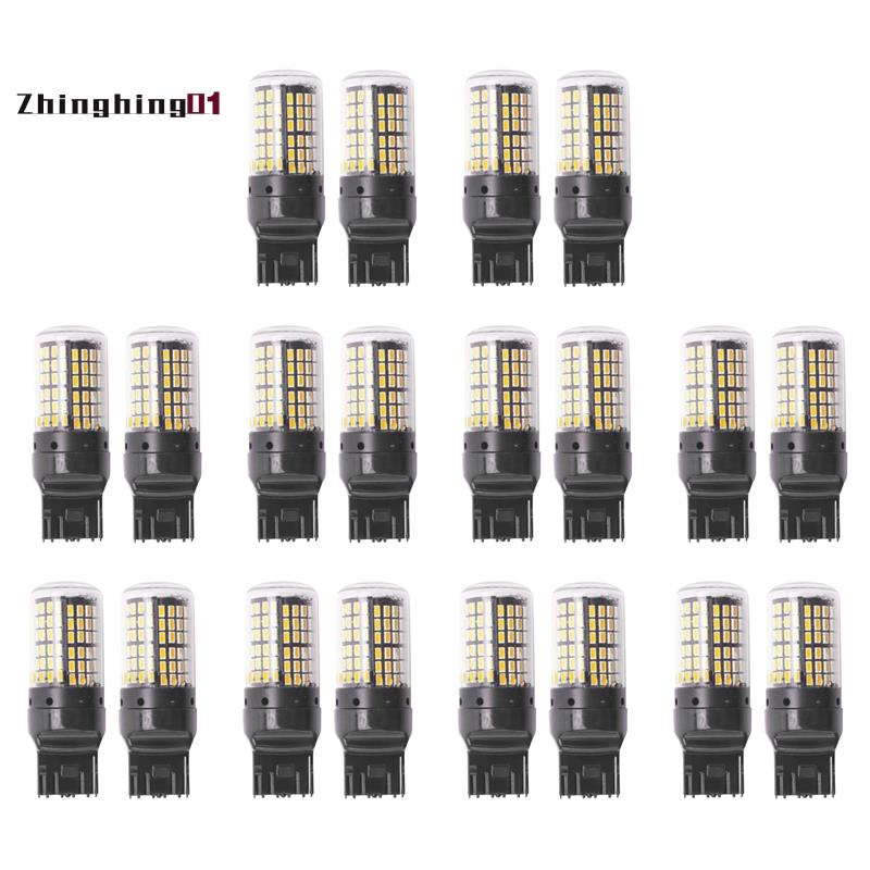 16 ชิ้น Super Bright Canbus T20 7440 W21W Wy21W 144-Smd ย้อนกลับไฟเลี้ยวไฟสัญญาณ (แสงสีเหลือง)