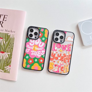 Casetifg เคสโทรศัพท์มือถือ ซิลิโคนแข็ง ใส กันกระแทก ลายดอกไม้ พร้อมกล่อง คุณภาพสูง สําหรับ iPhone 11 12 13 14 Pro Max